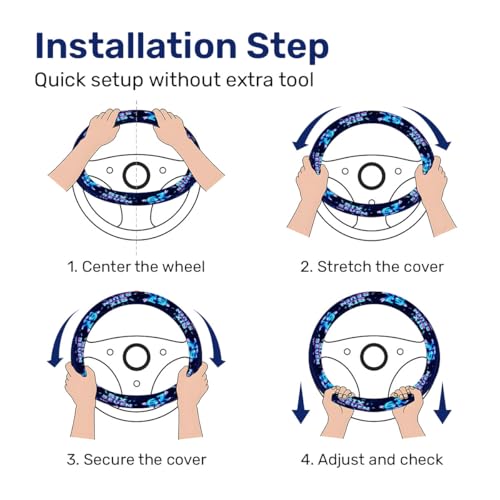 GENANY Brainrot Meme Steering Wheel Cover, Non Slip Polyester Car Wheel Protector for Car SUV Truck, Universal 15 Inch - color: Brainrot 67