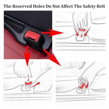 2 Pack Car Seat Gap Filler with Dual Slot Design, 2025 New No Drop Seat Guard for Cars SUV Trucks, Car Accessories Interior Prevent Stop Cellphone Wallet Keys Coins and Card from Dropping - color: Black with Dual Slot