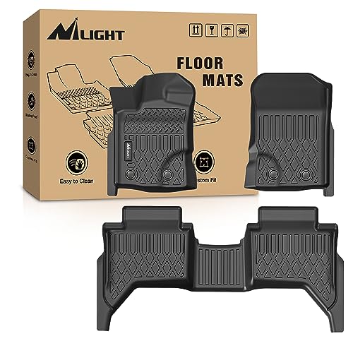Nilight TPE Floor Mats for Ford Ranger SuperCrew Cab 2019 2020 2021 2022 2023 2024, All Weather Custom Fit Heavy Duty Floor Liners - color: 2019-2024 Ford Ranger|SuperCrew Cab