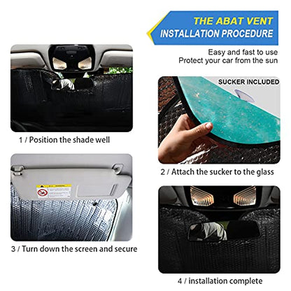 Sun Shade for Car Windshield Hawaiian Teal Sea Turtle Foldable Sun Shield Sun Heat and UV Protection Automotive Interior Sun Protection - color: Pattern 1