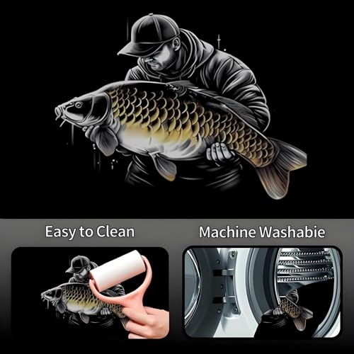 Universal Car Trunk Mat, All Weather Trunk Protection Cargo Liner, Stylish Vehicle Interior Accessories, Durable Cargo Mat Rear Trunk Line Suitable for Most Car (Humans and Carp Print, 29" x 39") - color: Humans and Carp Print