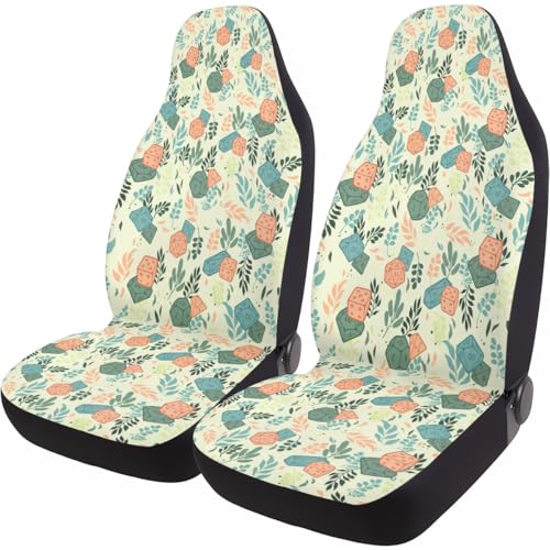 Dragon Universal Car Seat Covers for Trucks Sedans SUVs – 2 Pack, Durable Automotive Covers, Breathable Bucket Protective Accessories Interior, Car Decor - color: Dragon-K675