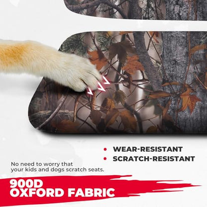 KEMIMOTO UTV Seat Covers Waterproof 1680D Compatible with Ranger 500 700 800 2002-2008, Camo Bench Seat Cover with Durable Fabric and Waterproof PVC Coating，Parts Accessories