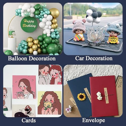 Adhesive Stick dots Two-Sided Sided Mounting Putty Stick Tack for Wall Hanging Crafts Balloons Festival Party Decorations,Clean Removable(0.4"*0.4"-300) - size: 0.4"*0.4"