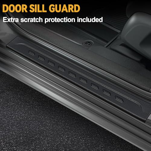 Floor Mats for Honda HR-V 2023-2026, All Weather Floor Mats Trunk Cargo Liner with Backrest Protectors and Door Sill Guards Accessories, Full Coverage Set - style: For Honda HR-V | 2023-2026