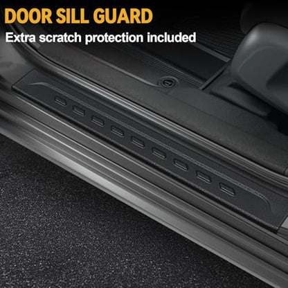 Floor Mats for Honda HR-V 2023-2026, All Weather Floor Mats Trunk Cargo Liner with Backrest Protectors and Door Sill Guards Accessories, Full Coverage Set - style: For Honda HR-V | 2023-2026