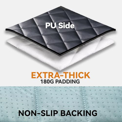 Car Seat Cover for Dogs,Waterproof PU Leather Dog Car Front Seat Cover,Heavy Duty Captain Seat Protector for Pets & Humans,Fit for Most Vehicles, Pickups,Trucks, SUVs(Black)