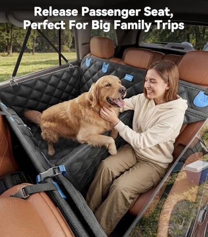 Rorhxia Truck Dog Seat Cover for Backseat, [Ultimate Safe, Comfort and Large Space] Waterproof 600D Heavy Duty Dog Car Hammock, Release Passenger Seats, Full-Size SUV/Truck, Large Dog Friendly, XL - size: XL