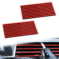 Automotive 20PCS Universal Car Air Conditioner Vent Trim Decoration Strip Bendable Vent Outlet Trim for Most Cars SUVs and Trucks with Straight Grilles, Crushed Ice Red
