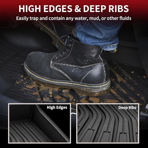 LASFIT Floor Mats & Cargo Mats for Volkswagen ID.4 2021-2026, All Weather TPE Custom Fit Floor Liners for VW ID.4 1st & 2nd Row Car Mats & Trunk Mats, Black - size: 2)2021-2026|For VW ID.4|Floor & Cargo