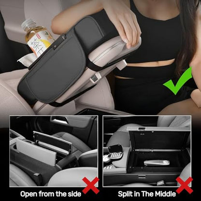 Multifunctional Car Armrest Cushion,5-in-1 Car Center Console Cover,Arm Rest Cover for Car,Car Armrest Storage Box, Car Accessories Center Console Organizers for Most Cars (Style A) - style: Style A