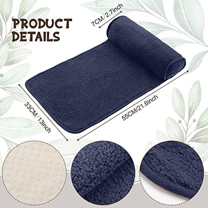 Weysat Recliner Pillow Neck Head Support Roll Non Slip Fleece Adjustable Neck Chair Headrest Cushion for Travel Home Office Recliner Couch Sofa Armchair Support and Pain Relief(Dark Blue) - color: Dark Blue