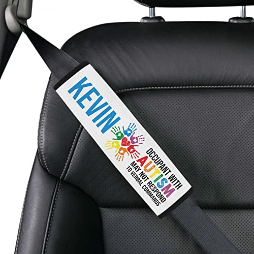 Occupant with Autism Seat Belt Autism Awareness Seat Belt Cover for Kid Family Special Need Autistic Medical Alert Car Cushion Cover Support Autism Gift Personalized Name 43 - color: Type 9