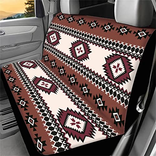 WELLFLYHOM Aztec Bench Seat Covers for Trucks Cars Suvs Southwest Indian Baja Universal Saddle Blanket Seat Covers,Soft Polyester Rear Seat Cover Split Bench Protector for Kids Pet Dogs - color: Aztec 2