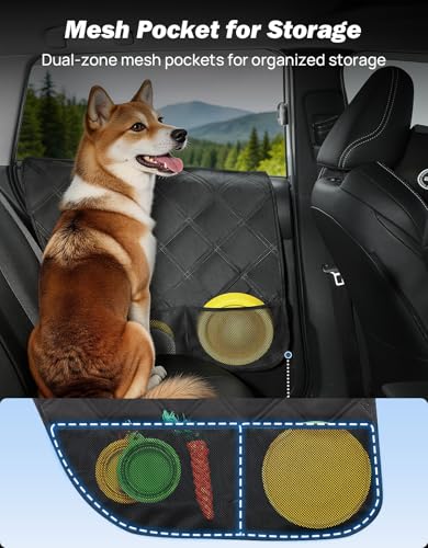 JOYTUTUS Dog Car Door Protector Compatible with Sedan/Family Car/Small SUV, Waterproof & Anti-Scratch Door Protector from Dog Scratching with Storage Pockets (2 Packs Universal Fit) - size: Fit for Sedan/ Family Car/ Small SUV