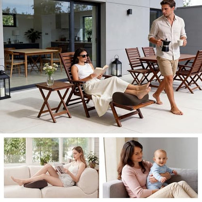 ROYALAY Recliner Foot Rest Cushion with Adjustable Strap, Memory Foam Recliner Leg Rest Pillow, Breathable Foot Pillow with Removable Cover, Recliners Accessories