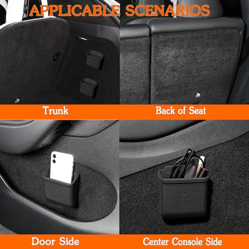 for Tesla Model 3 Model Y Accessories Center Console Organizer Tray Storage Box Cell Phone Pocket Silicone Hook Bag Sunglasses Holder Coin Case for Flocking - size: Center Console Tray