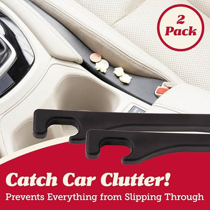Lusso Gear Car Seat Gap Filler (2 Pack) - Stop Dropping Between Seats - Universal Fit for Car, Truck, SUV - Block the Gap between Seat Console - color: Gap Filler - Black