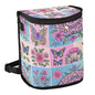 MNSRUU Car Trash Can with Lid, Flowers Butterflies Spring Car Trash Bag Hanging Organizers and Storage for Front Back Seat, Leak-Proof Trash Bin - color: Butterflies A17685