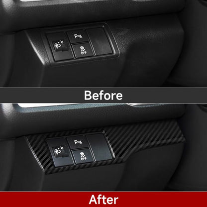 Headlight Switch Control Decal for Honda Civic 2016 2017 2018 2019 2020 2021 10th Gen Accessories ABS Carbon Fiber Interior Stickers - color: Headlight Switch Button Trim