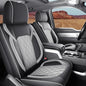 F150 Seat Covers Full Set, Faux Leather Truck Seat Covers Diamond Quilted Custom Fit for 2009-2026 F-150 SuperCrew & 2017-2026 F250 F350 F450 Crew Cab XL XLT Lariat King Ranch (Black & Gray) - color: Black & Gray, size: Front & Rear