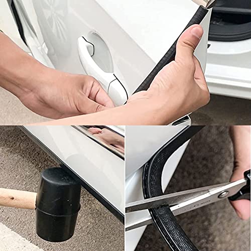 Black Edge Trim U-Channel Rubber Weatherstrip with Metal 1/2" X 3/8" - Fit Gap 3/64" to1/4 Car Door Edge Sealing Strip, PVC Weather Stripping Metal Edge Protector - 15Foot