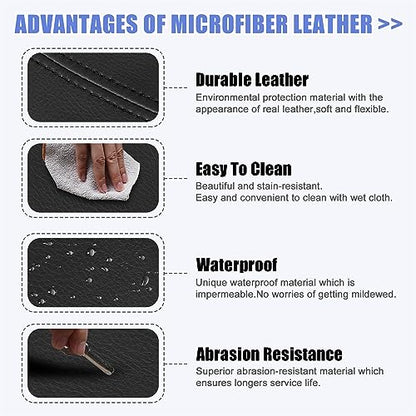 X AUTOHAUX Faux Leather Car Armrest Protector Cover Pad Replacement for Toyota Corolla 2014-2019 Black