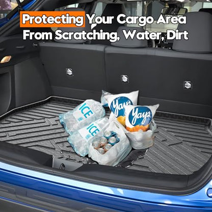 KUST Cargo Trunk Mat for 2018-2023 Toyota C-HR Accessories, Rear Cargo Liner All Weather Protection, TPE Rubber, Raised Edge - size: For 2018-2023 C-HR | Trunk Mat