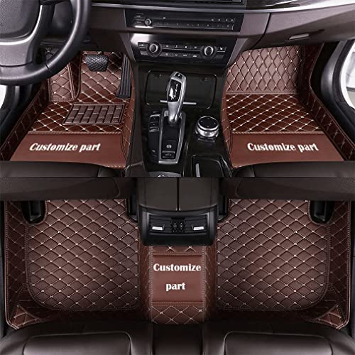 MELKEN Custom Fit Leather Car Floor Mats for 95% of Cars Full Coverage Floor Liners Car Mats (Coffee) - color: Coffee