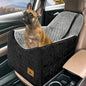 Dog Car Seat for Small/Medium Dogs, Memory Foam Dog Booster Seat, Travel Safety Per Car Seat with Washable Removable Cover, Storage Pockets, up to 35 lbs(BlackGray) - color: Black/Gray