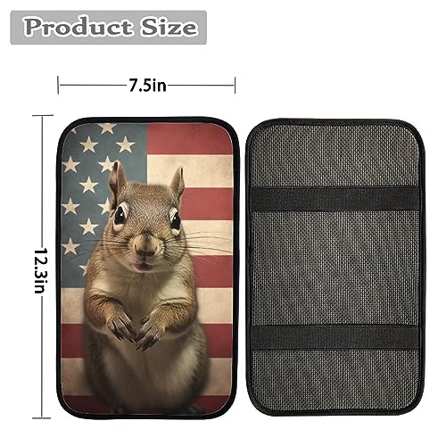 Car Center Console Pad, Universal Waterproof Car Armrest Seat Box Cover, Car Interior Accessories for Most Vehicle SUV Truck Vintage American Flag Mice Car Armrest Pad - color: vintage american flag mice