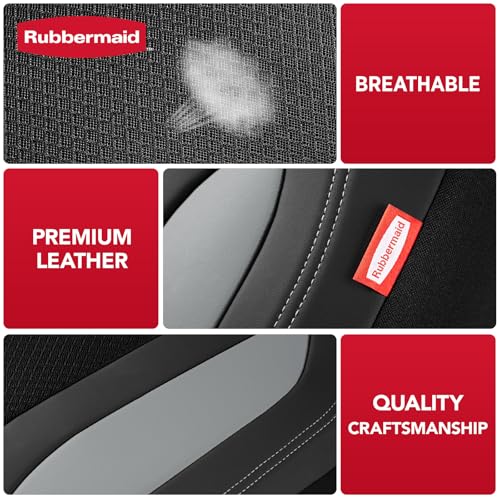 Rubbermaid Leather Mesh Car Seat Covers, Breathable Air Mesh Front Seat Cover, Universal Fit Slip-on Design, Airbag Compatible, Automotive Seat Protector for Most Cars, SUVs, Trucks, Vans-Gray - color: Gray