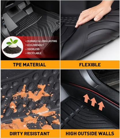 Car Floor Mats Replacement for Chevrolet Chevy Equinox 2012-2017 & GMC Terrain 2012-2017 Heavy Duty Custom Fit All Weather Coverage Carpets Liners Accessories for Dad ﻿ - size: Floor Mats for Equinox & Terrain 2012-2017