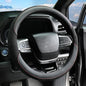 15 Inch Steering Wheel Cover, Cooling Ice Silk，Premium Microfiber Leather Hybrid Design, Anti-Slip Rubber Inner, Breathable, Universal Fit for 14.5-15" Auto Steering Wheels, Black