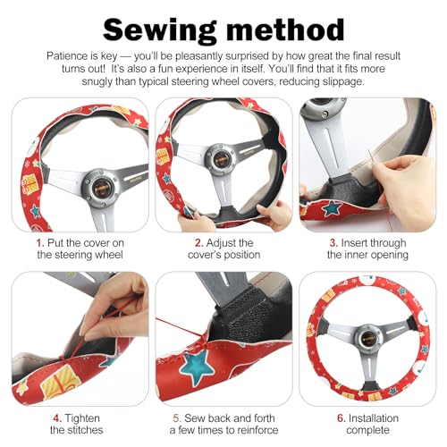 Frienda 17 Pcs Cow Print Car Accessories Set, Includes Seat Covers Set Cow Steering Wheel Cover Armrest Pad Cover Seat Belt Pads Mats Keychain and Wrist Strap for Women Cute Car Interior Decor - style: Cow Print