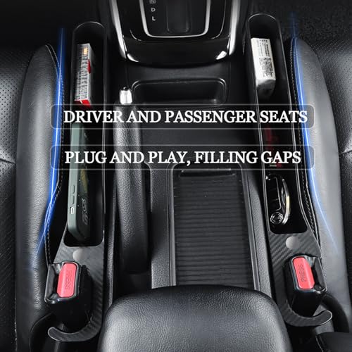 Car Seat Gap Filler Set of 2,Seat Gap Organizer, No Drop Seat Guard,Car Seat Accessories,Drop seat Gap fillers Between Seat and Console Stop Things from Dropping