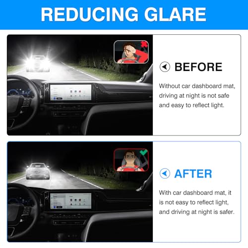 Autorder Dashboard Cover Mat for Toyota Camry 2025 2026 Accessories Dash Cover Upgrade Velvet Dash Mat Sunshade Glare UV Rays Protector(Without HUD) - size: 2025 2026 Toyota Camry