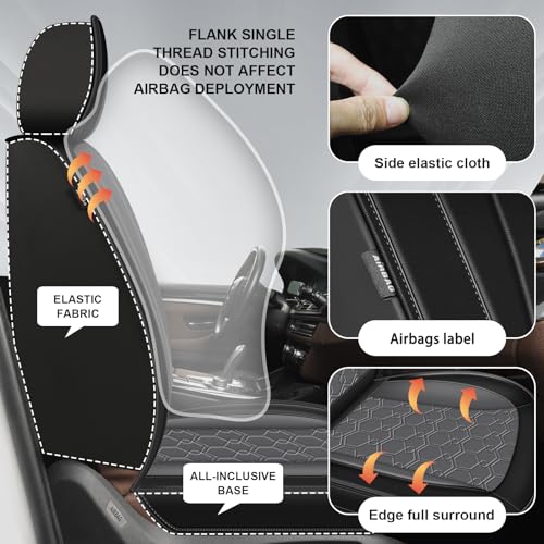 Seat Covers for Subaru Crosstrek 2016-2026, 5 Seat Full Set Faux Leather Car Seat Covers Cushion Black & Grey - color: #054 Black&Grey, size: 8.Crosstrek 2016-2026-5 seat covers full set