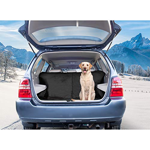 Furhaven Universal Water-Resistant Polycanvas Hammock-Style Backseat & Cargo Area Protector - Black, One Size