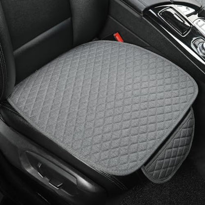 West Llama Linen Car Seat Covers,Bottom Seat Covers for Cars Include 1 Piece Front Driver Seat Pad Mat Universal Fits 90% Vehicles,SUVs,Cars,Sedans(1Piece-Gray) - color: A-Gray, size: 1 Front Bottom Seat Covers