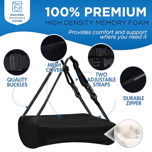 Lumbar Support Pillow for Office Chair Car, Gaming Chair Lower Back Pain Relief Memory Foam Cushion with 3D Mesh Cover Ergonomic Orthopedic Back Rest Lower Back Support