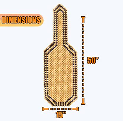 Wood Beaded Comfort Seat Cushion Seat Cover – 2 Pcs. Wooden Beaded Car Seat Cover – Natural Wood Double Strung Beads – Massage Comfort Cover Car Seat – Universal SUV Auto - color: 2 Pack Beige/ Black