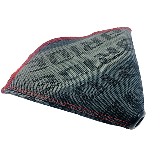 Universal Manual Shift Boot Dust Cover Gray JDM Canvas Hyper Fabric Auto Racing Shifter Knob Collars - color: Gray