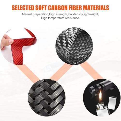 for Hummer EV Accessories Center Console Gear Shift Panel Trim Cover Real Carbon Fiber Gear Shift Control Anti-Scratch Panel Decorative Sticker Compatible with Hummer EV Pickup SUV 2024 2025 (Red) - style: Red