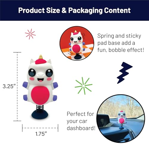Unicorn Dashboard Dancer – Magical Happy Unicorn Bobblehead with Bright Pink Belly and Purple Hooves – Cute, Fun Car Accessory and Gift for Anyone Who Needs a Little Magic Plastic - style: Unicorn Dancer