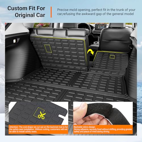 powoq Floor Mats Compatible with 2023-2026 Honda HRV Trunk Mat Cargo Liner Floor Liner Backrest Mat TPE Replacement for 2023-2026 Honda HRV Accessories (Trunk Mat+Backrest Mats+Floor mats) - size: Compatible with Honda HRV | 2023-2026