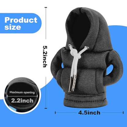 Gear Shift Hoodie, Gear Shift Cover, Universal Car Shift Knob Hoodie, Mini Hoodie for Car Shifter, Automotive Interior Cute Gadgets, Car Accessories and Decorations