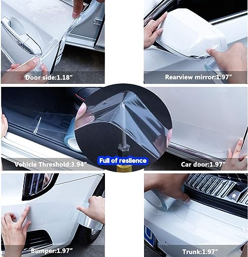 ToLanbbt Car Door Edge Guard Invisible Automotive Door Sill Guard Protectors Anti-Scratch Adhesive Tape Waterproof Strips for Car Door Edge Protection (33Ft x 2.75", Transparent) - size: 33Ft x 2.75"