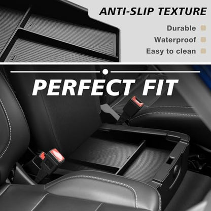 Center Console Organizer Fits for 2014-2019 Chevy Silverado/GMC Sierra 1500 Accessories Underseat Storage Insert Box Console Armrest Divider(Jump Seat ONLY) - 2PCS, Upper & Lower - size: 2014-2019 Silverado 1500 Upper & Lower (Jump Seat)
