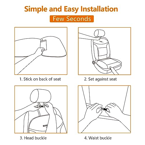 Truck Seat Cushion – Gel Memory Foam Seat Pad with Lumbar & Back Support, for Office Chair, Car & Semi-Truck, Pain Relief & All-Day Comfort